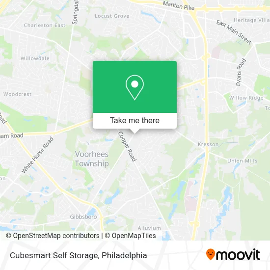Cubesmart Self Storage map