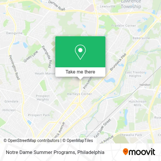 Notre Dame Summer Programs map