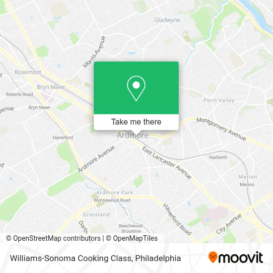 Williams-Sonoma Cooking Class map