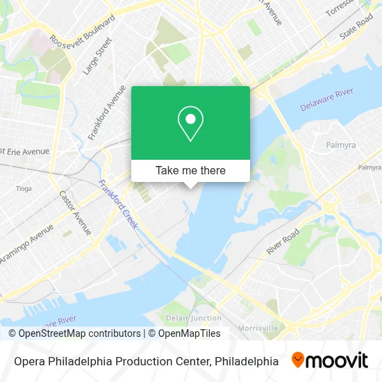 Opera Philadelphia Production Center map