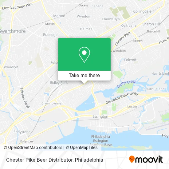 Chester Pike Beer Distributor map