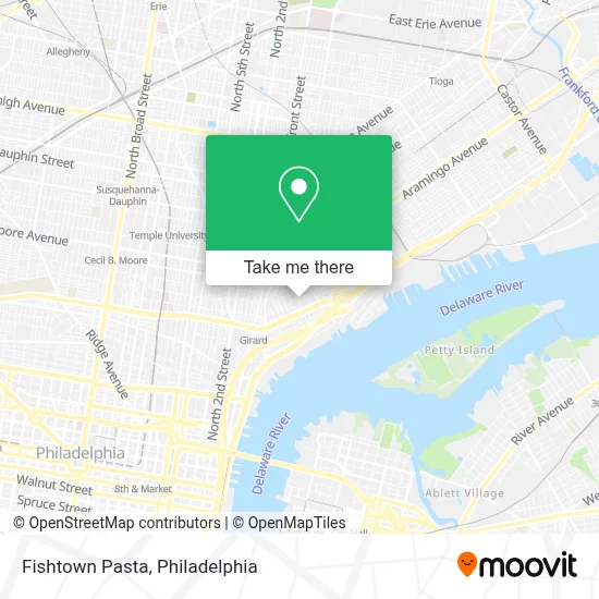 Fishtown Pasta map