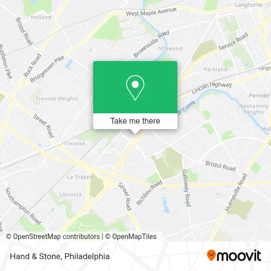 Hand & Stone map