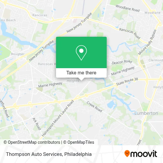Thompson Auto Services map