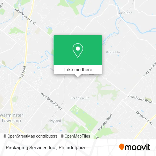 Packaging Services Inc. map