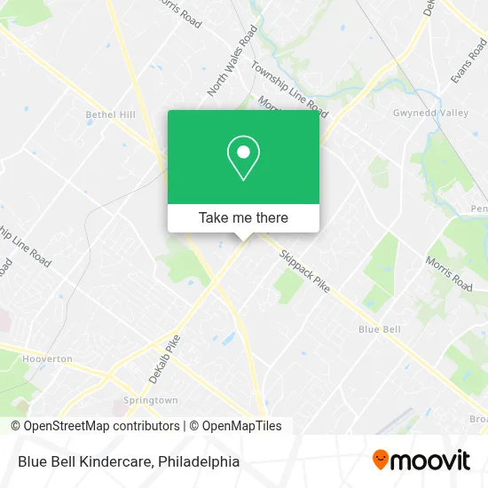 Blue Bell Kindercare map
