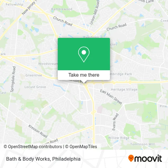 Bath & Body Works map