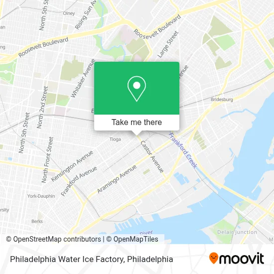 Philadelphia Water Ice Factory map