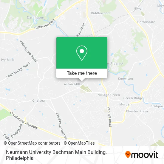 Neumann University Bachman Main Building map