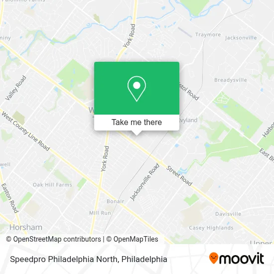 Speedpro Philadelphia North map