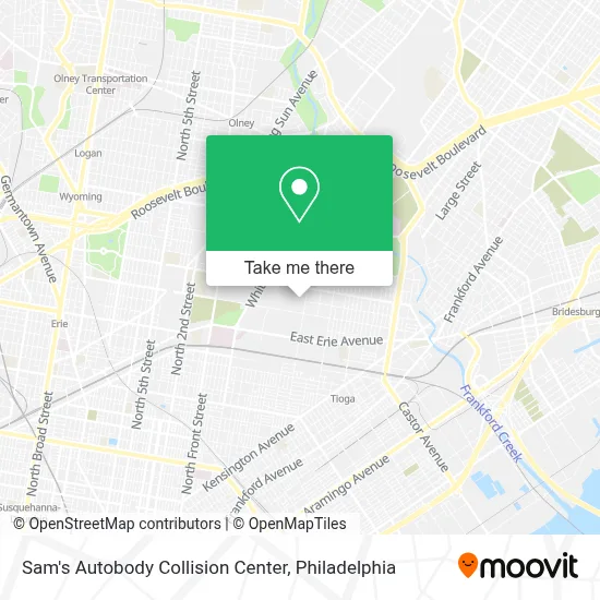 Sam's Autobody Collision Center map