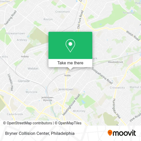 Bryner Collision Center map