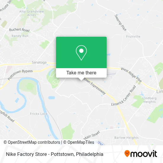 Nike Factory Store - Pottstown map