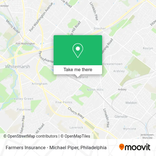 Farmers Insurance - Michael Piper map