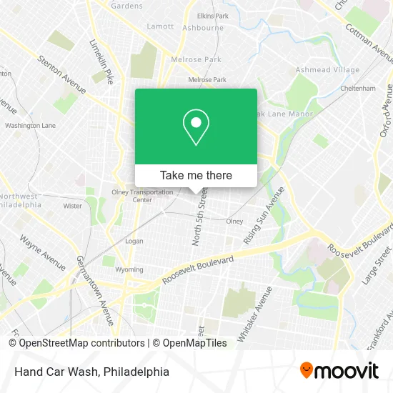 Hand Car Wash map