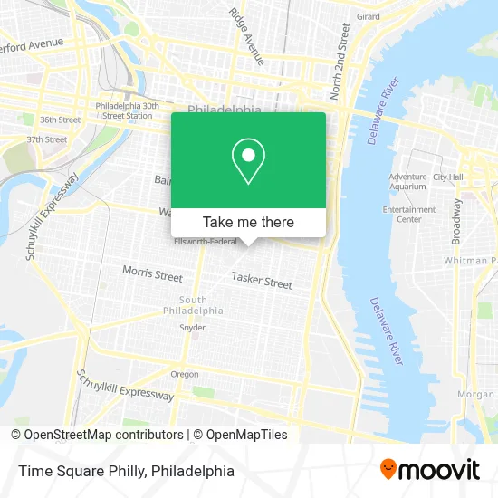 Time Square Philly map