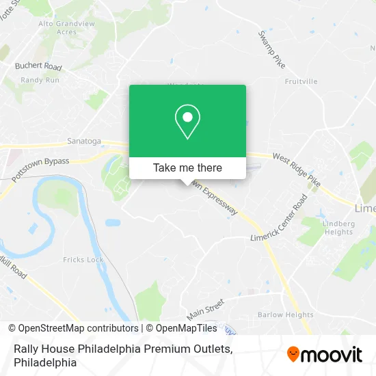 Rally House Philadelphia Premium Outlets map