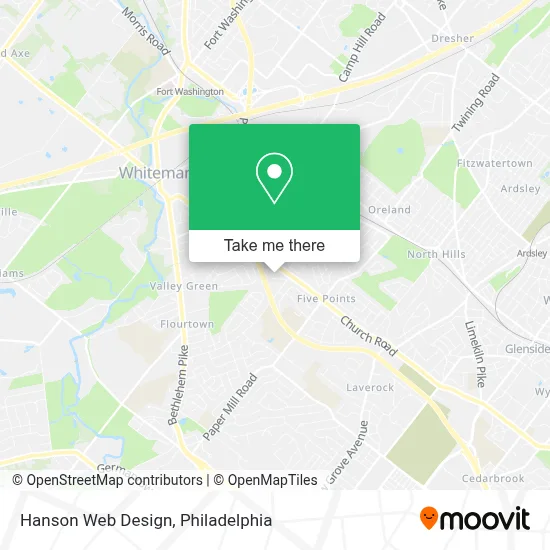Hanson Web Design map