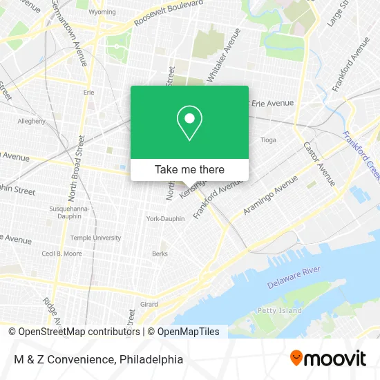 M & Z Convenience map