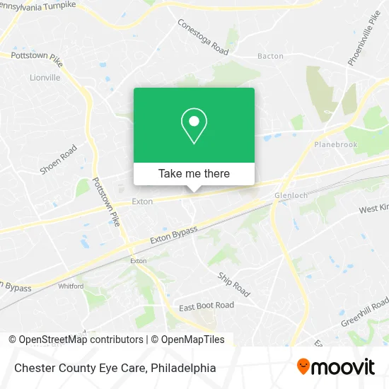 Chester County Eye Care map