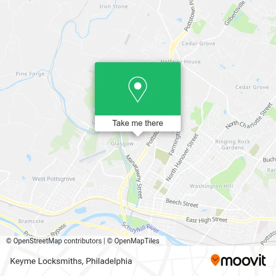 Keyme Locksmiths map
