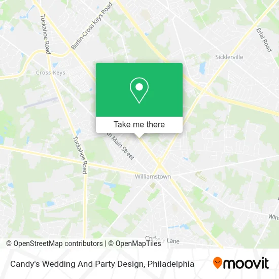 Candy's Wedding And Party Design map