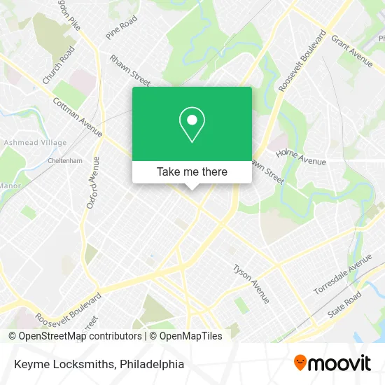 Keyme Locksmiths map