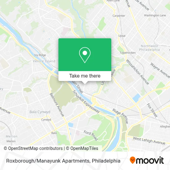 Roxborough/Manayunk Apartments map