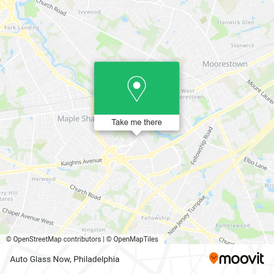 Auto Glass Now map