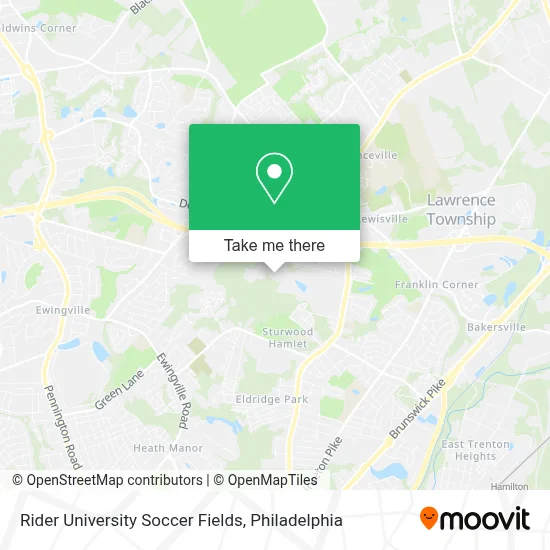 Rider University Soccer Fields map