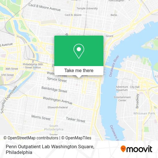 Penn Outpatient Lab Washington Square map