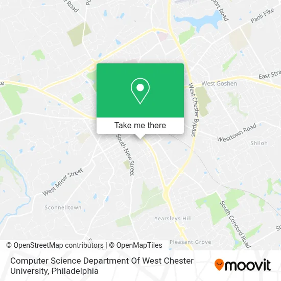 Computer Science Department Of West Chester University map