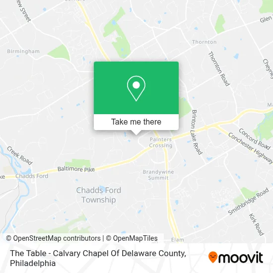 The Table - Calvary Chapel Of Delaware County map