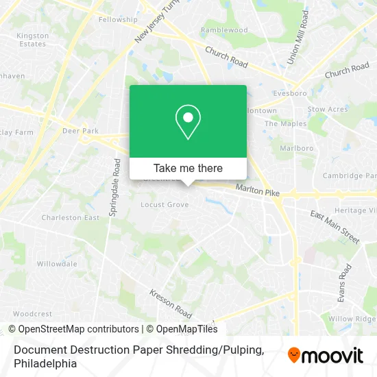 Document  Destruction  Paper  Shredding / Pulping map