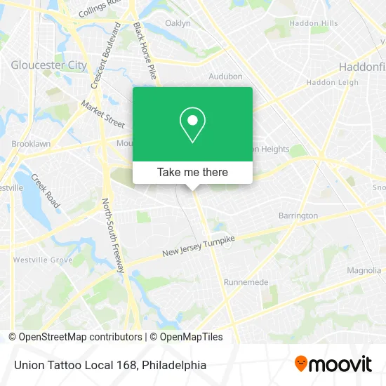 Union Tattoo Local 168 map