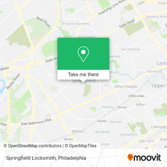Springfield Locksmith map
