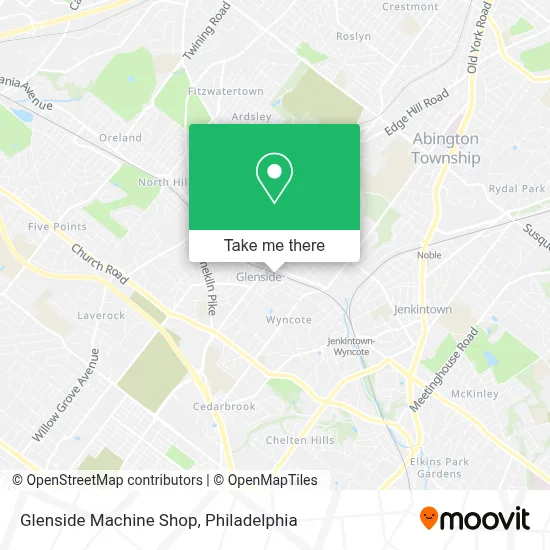 Glenside Machine Shop map