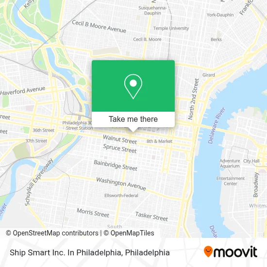 Ship Smart Inc. In Philadelphia map