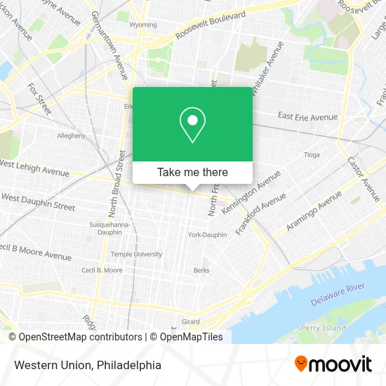 Western Union map