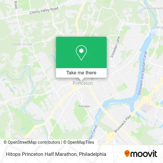 Hitops Princeton Half Marathon map