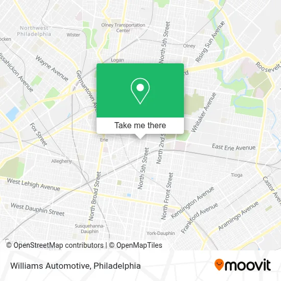 Williams Automotive map