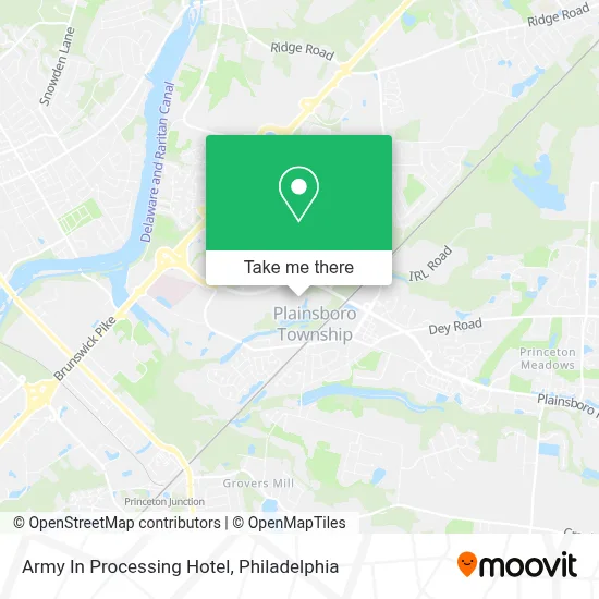 Army In Processing Hotel map