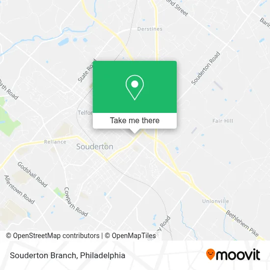 Souderton Branch map