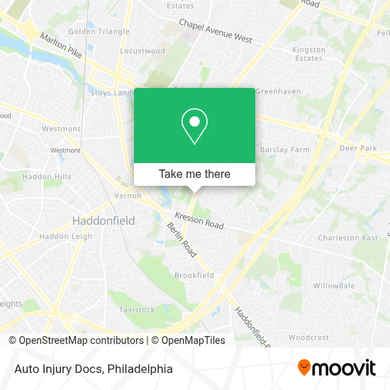 Auto Injury Docs map