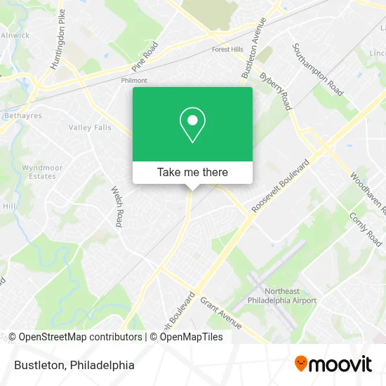 Bustleton map