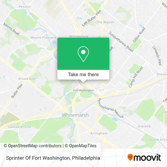 Sprinter Of Fort Washington map