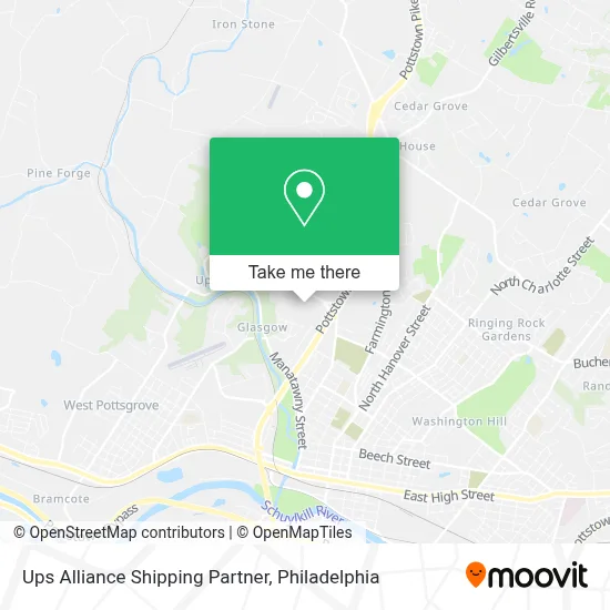 Ups Alliance Shipping Partner map