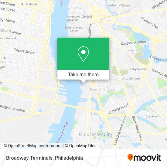 Broadway Terminals map