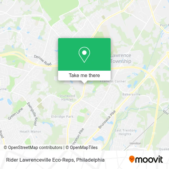 Rider Lawrenceville Eco-Reps map