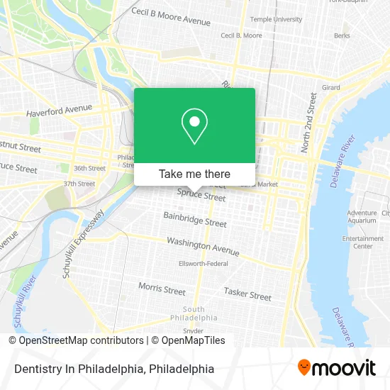 Dentistry In Philadelphia map